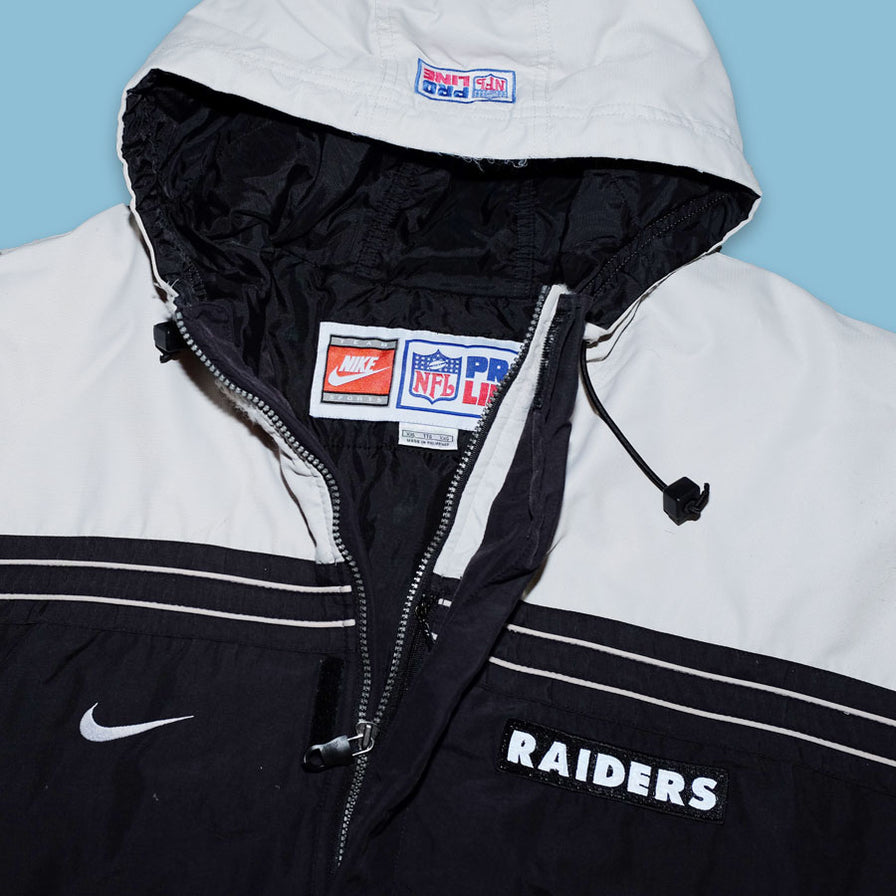 Vintage Nike Oakland Raiders Padded Jacket XXL - Double Double Vintage