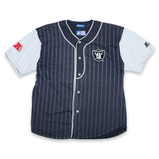 Vintage Starter Oakland Raiders Baseball Jersey XLarge