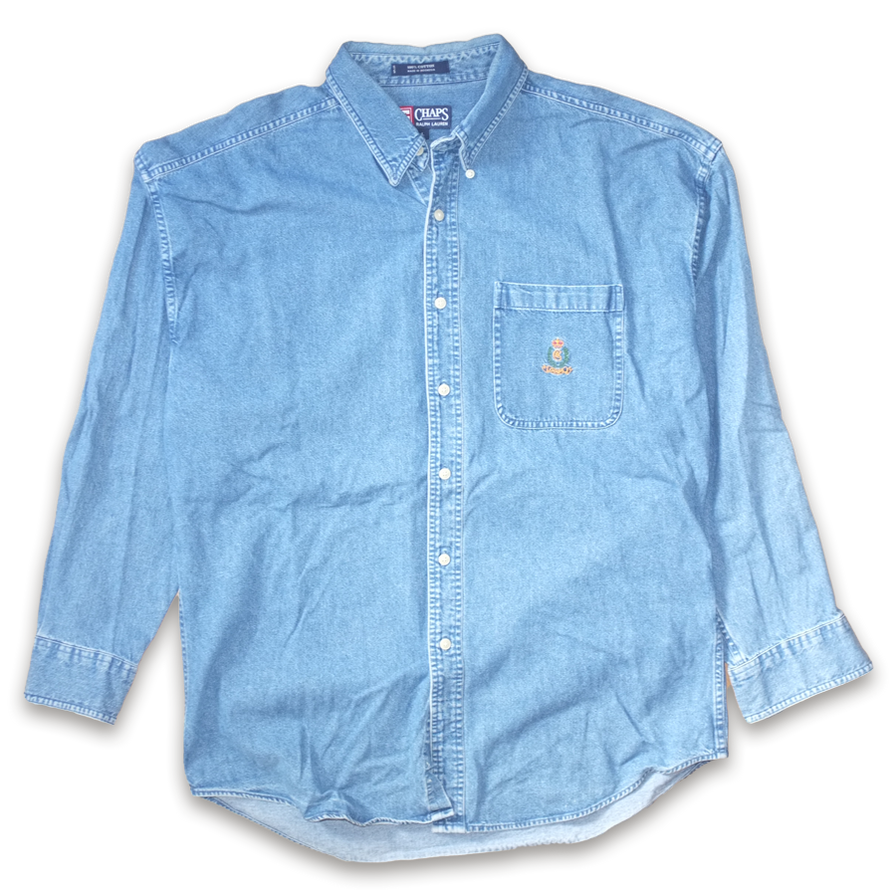 Vintage Chaps Ralph Lauren Mens Button Down Shirt Size L 100% Cotton With  Original Tag 