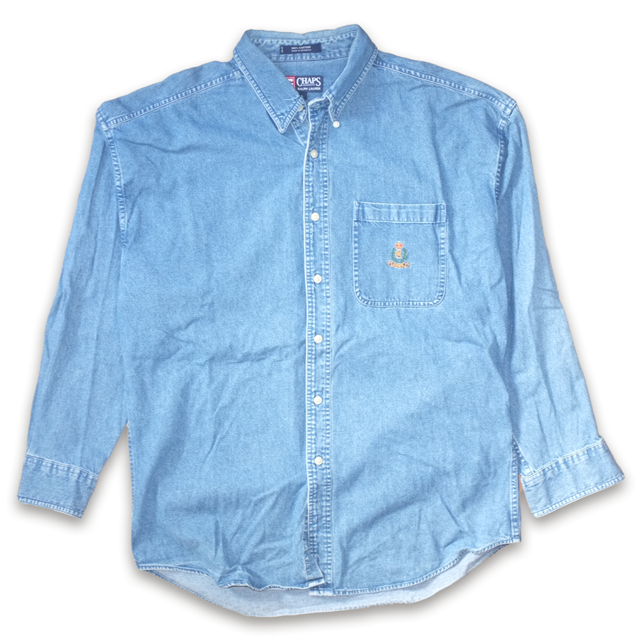 XLサイズ CHAPS RALPH LAUREN 90s デニムシャツ Vintage 90s Chaps Ralph Lauren Denim Button Up Shirt XXL