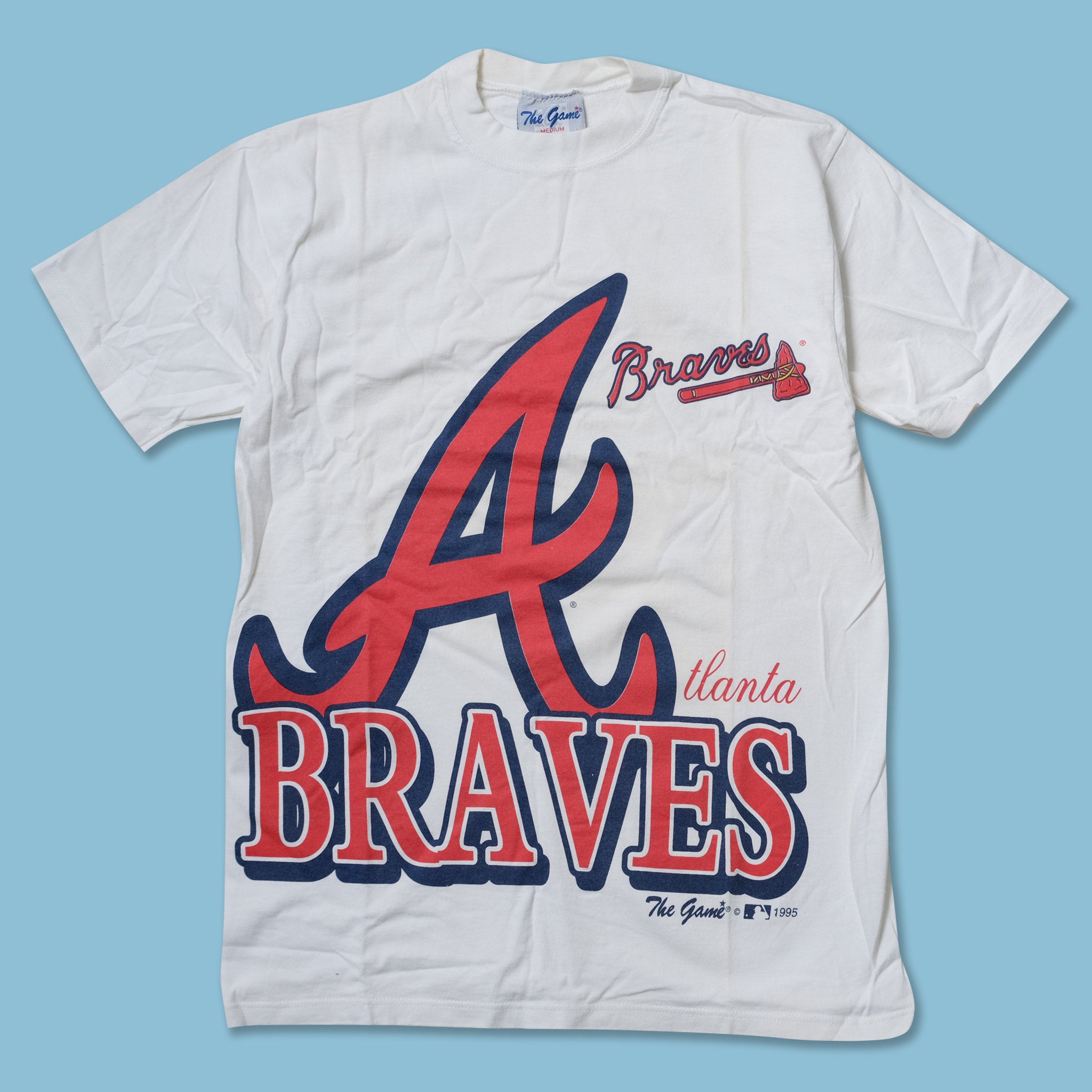 Vintage 1995 Atlanta Braves T Shirt Medium Double Double Vintage