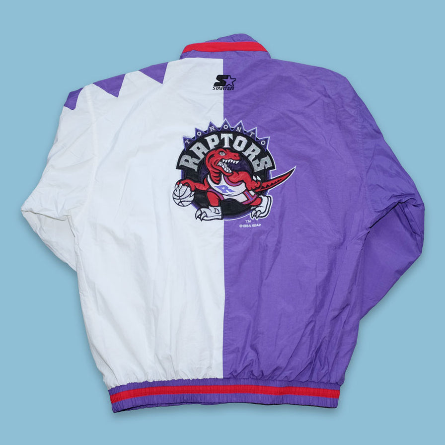 Vintage Starter Toronto Raptors Track Jacket Large Double Double