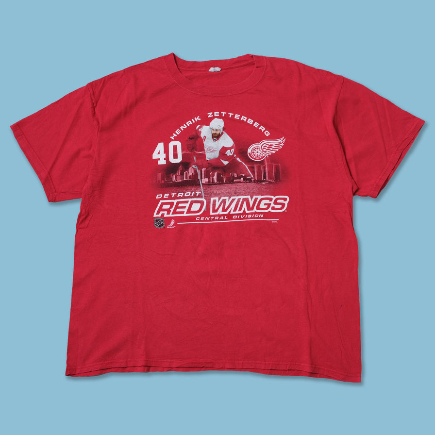 Vintage Henrik Zetterberg Detroit Red Wings T-Shirt Large / XLarge