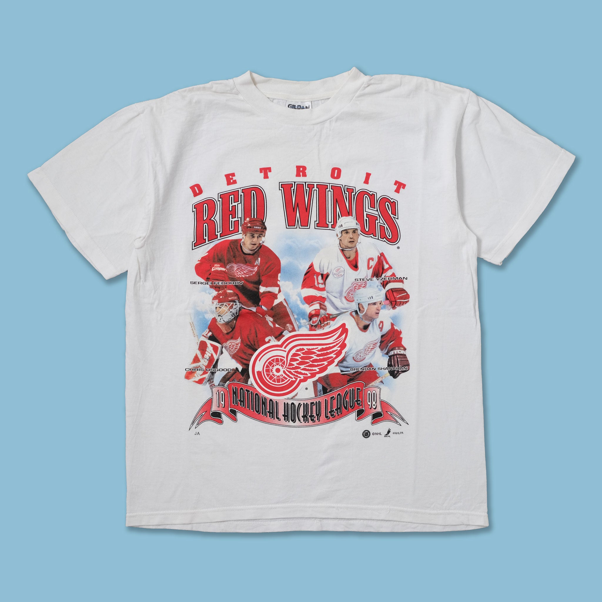 Vintage 80s Detroit Red Wings Deadstock Long Sleeve T-Shirt SMALL