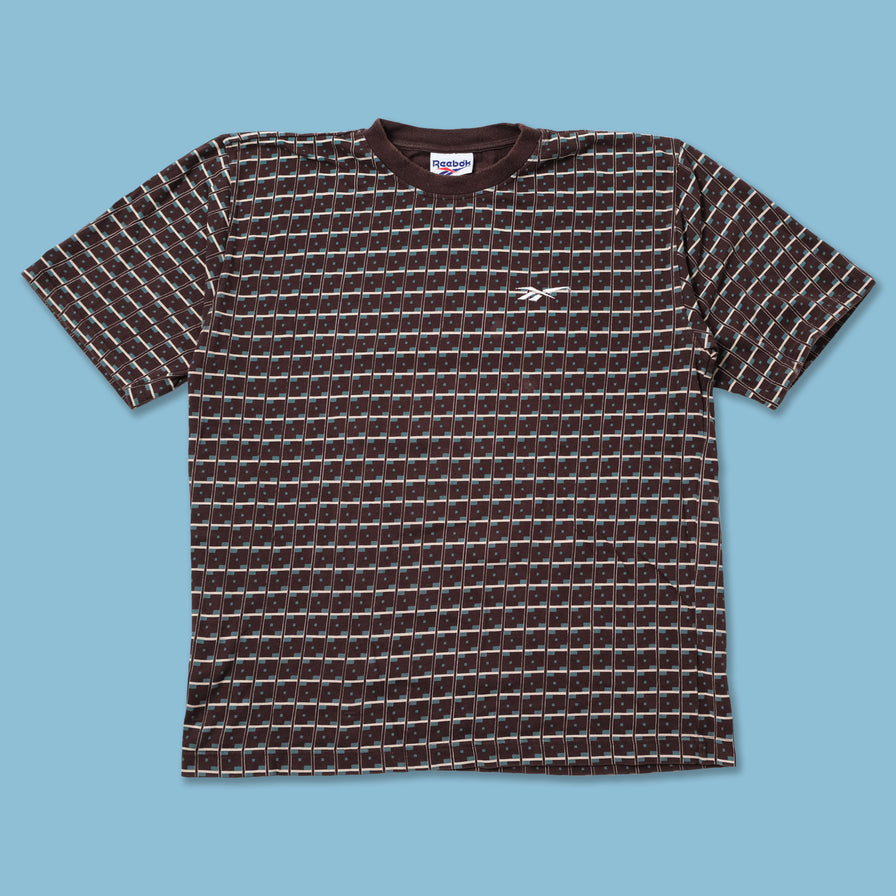 Vintage Reebok Pattern T-Shirt Large