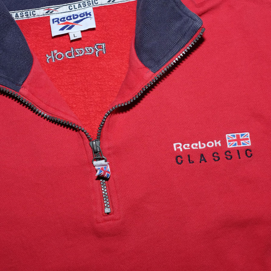 Vintage Reebok Q-Zip Sweater Large / XLarge - Double Double Vintage