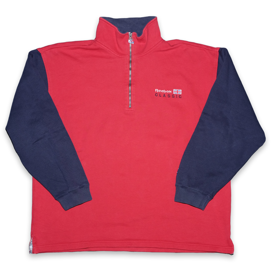 Vintage Reebok Q-Zip Sweater Large / XLarge - Double Double Vintage