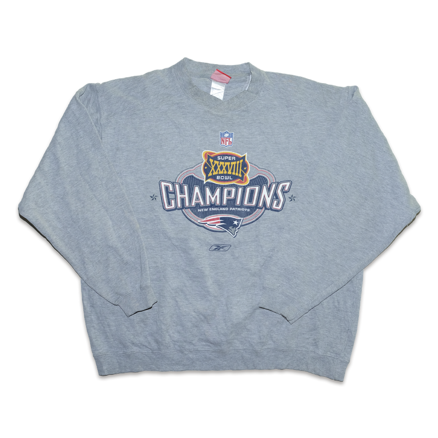 Vintage Reebok New England Patriots Sweater XLarge / XXL - Double Double Vintage
