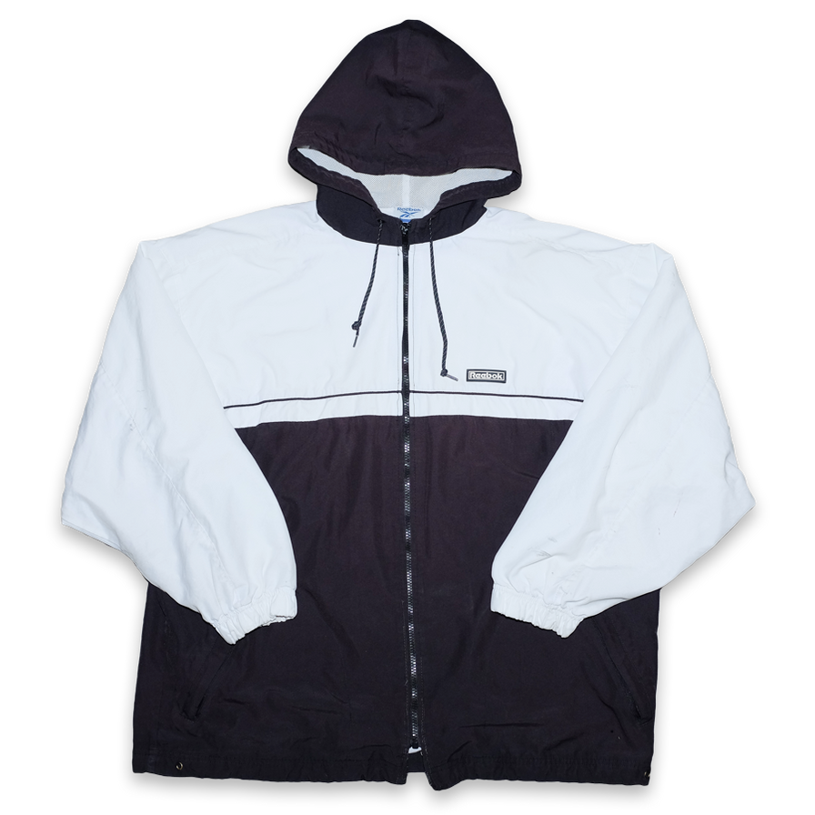 Vintage Reebok Hooded Track Jacket XLarge - Double Double Vintage