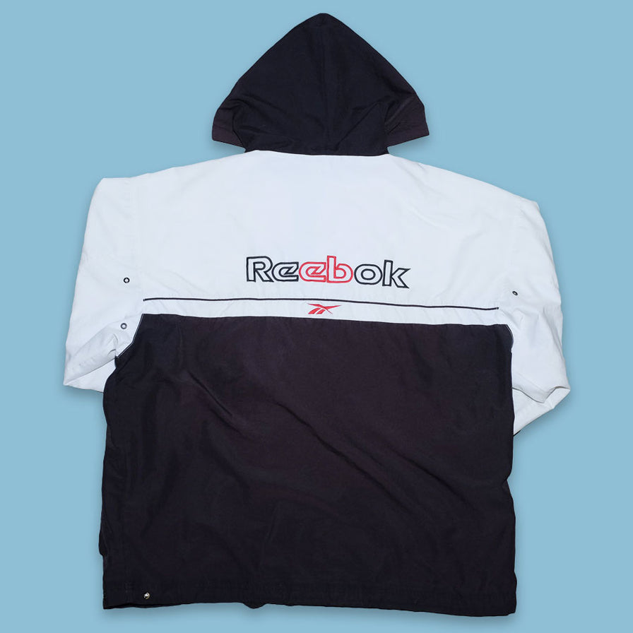 Vintage Reebok Hooded Track Jacket XLarge - Double Double Vintage