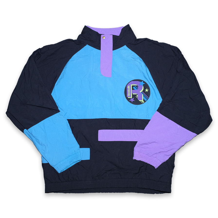 Vintage Reebok Q-Zip Windbreaker Large - Double Double Vintage