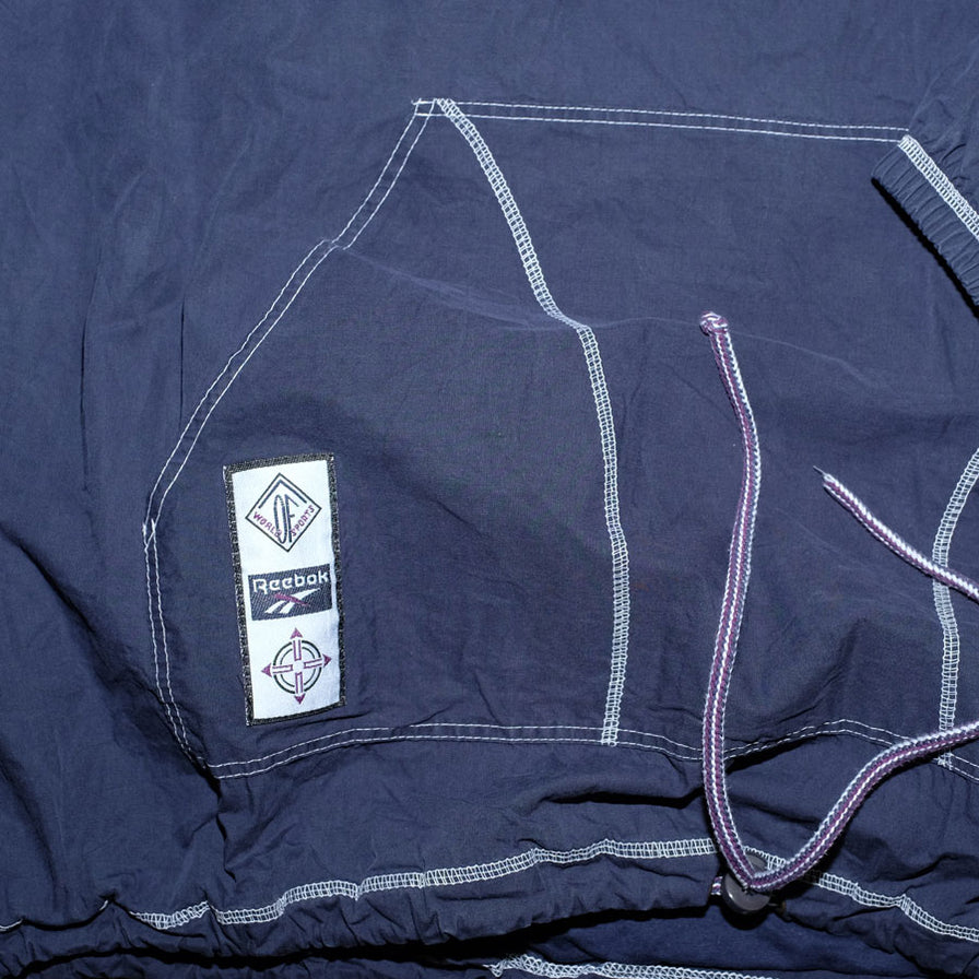 Vintage Reebok Hooded Q-Zip Windbreaker XLarge - Double Double Vintage