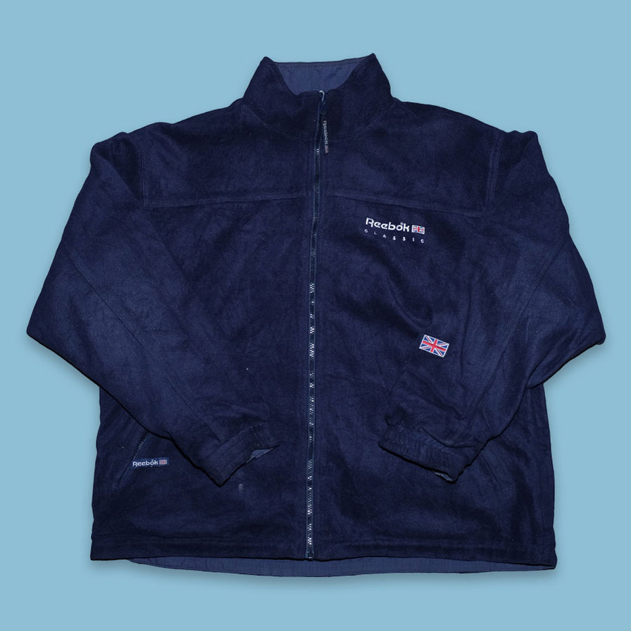 Vintage Reebok Fleece Jacket Large / XLarge - Double Double Vintage