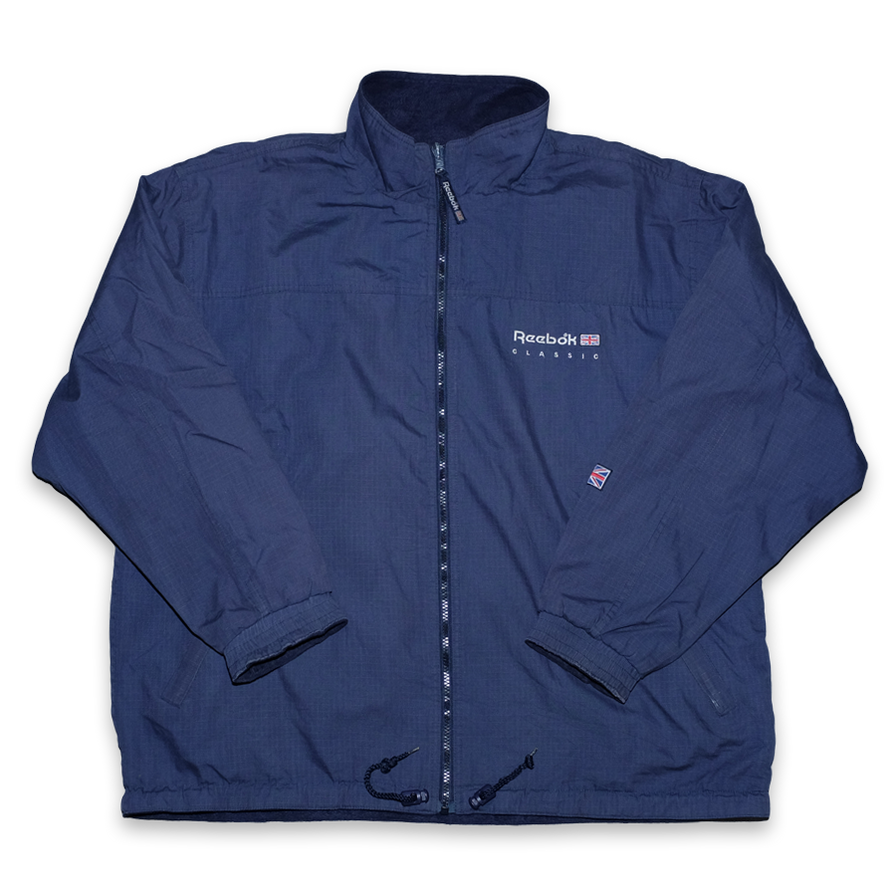 Vintage Reebok Fleece Jacket Large / XLarge - Double Double Vintage