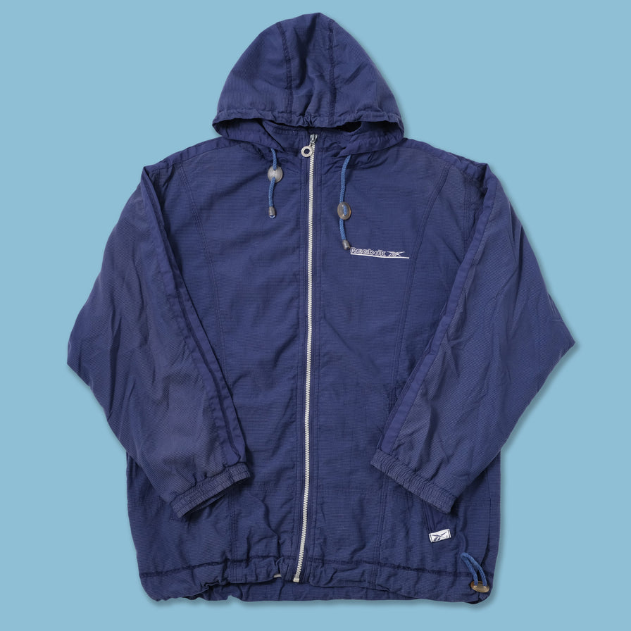 Vintage Reebok Hooded Track Jacket Large