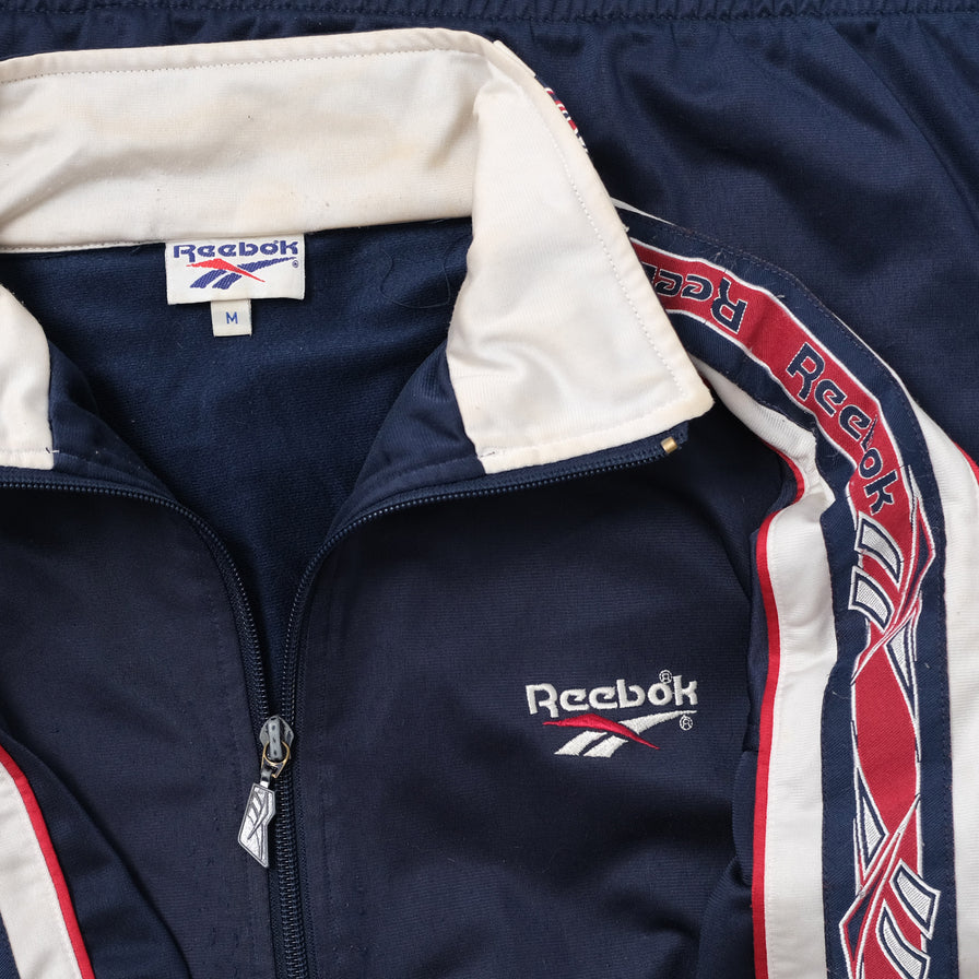 Vintage Reebok Tape Track Jacket Medium