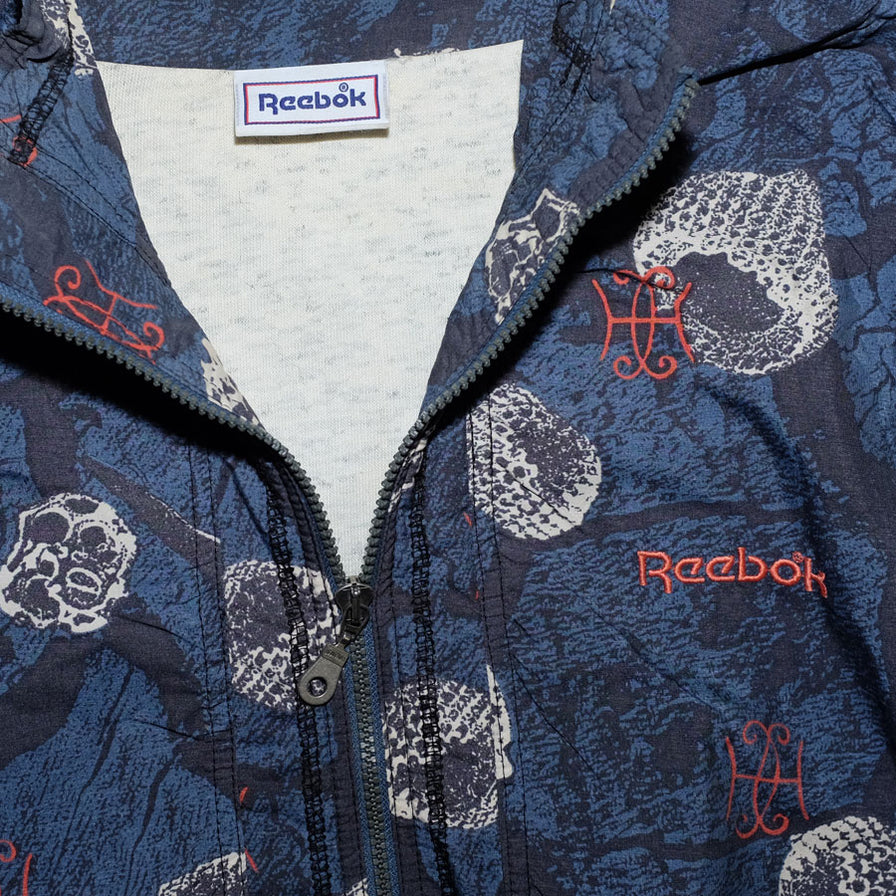 Vintage Reebok Q-Zip Pattern Windbreaker XLarge - Double Double Vintage