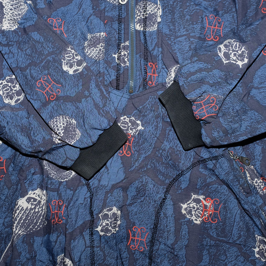 Vintage Reebok Q-Zip Pattern Windbreaker XLarge - Double Double Vintage