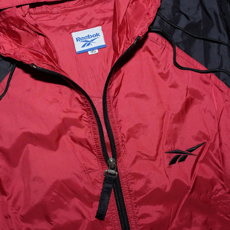 Vintage Reebok Hooded Track Jacket Large - Double Double Vintage