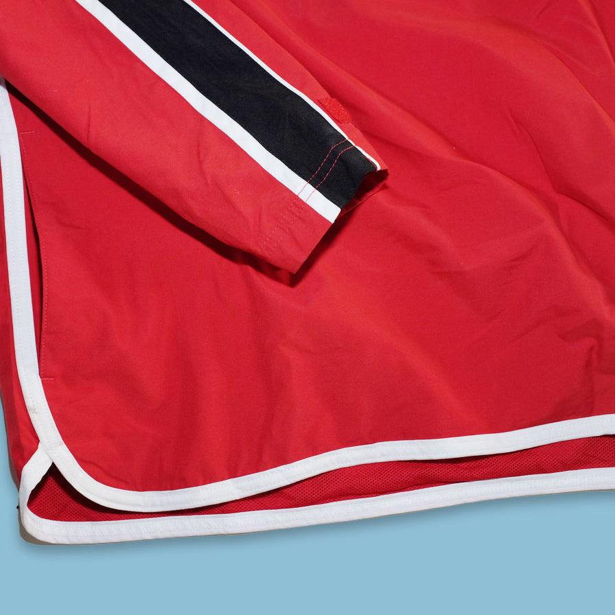 Reebok Womens Half Zip Hooded Windbreaker Large - Double Double Vintage