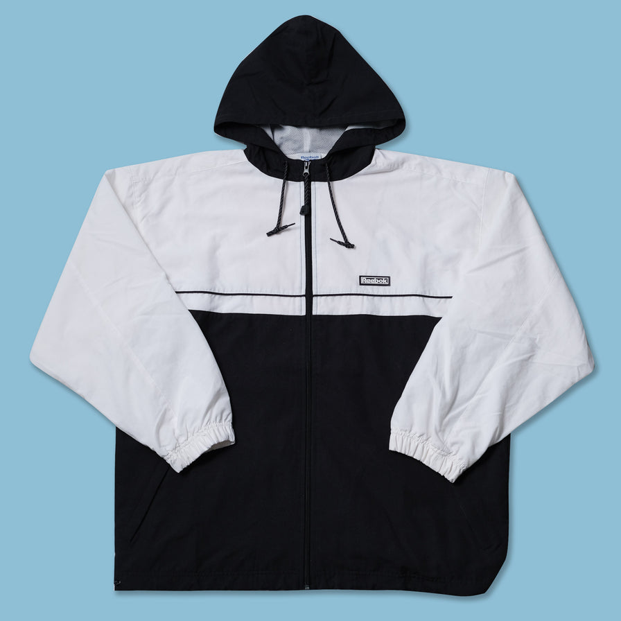 Vintage Reebok Hooded Track Jacket Large