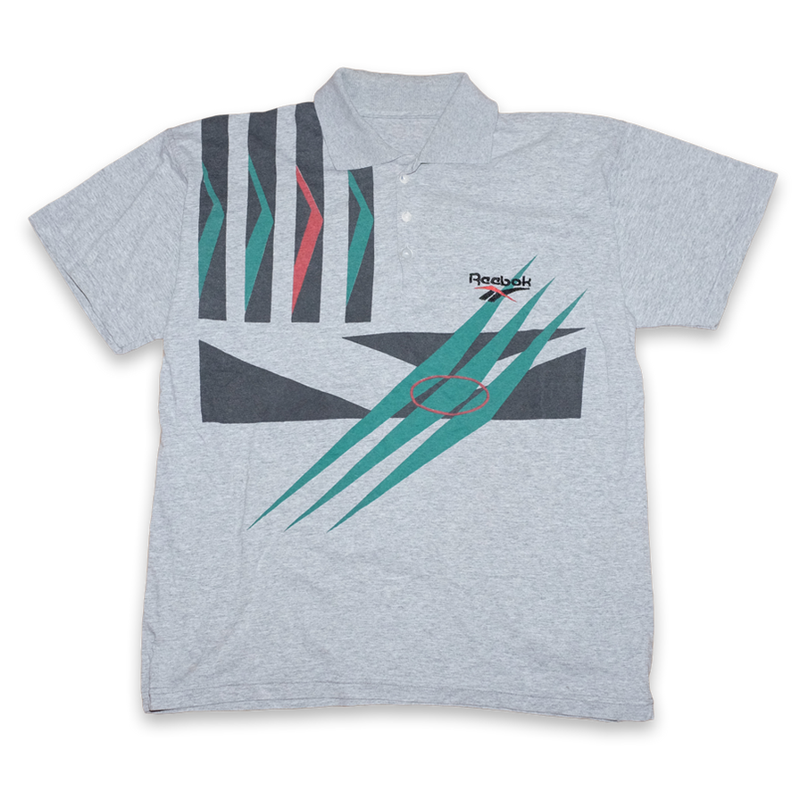 Vintage Reebok Polo Shirt Large - Double Double Vintage