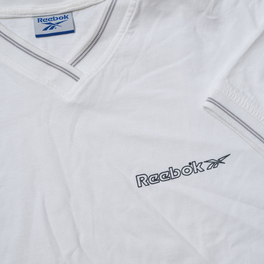 Vintage Reebok V-Neck T-Shirt Large