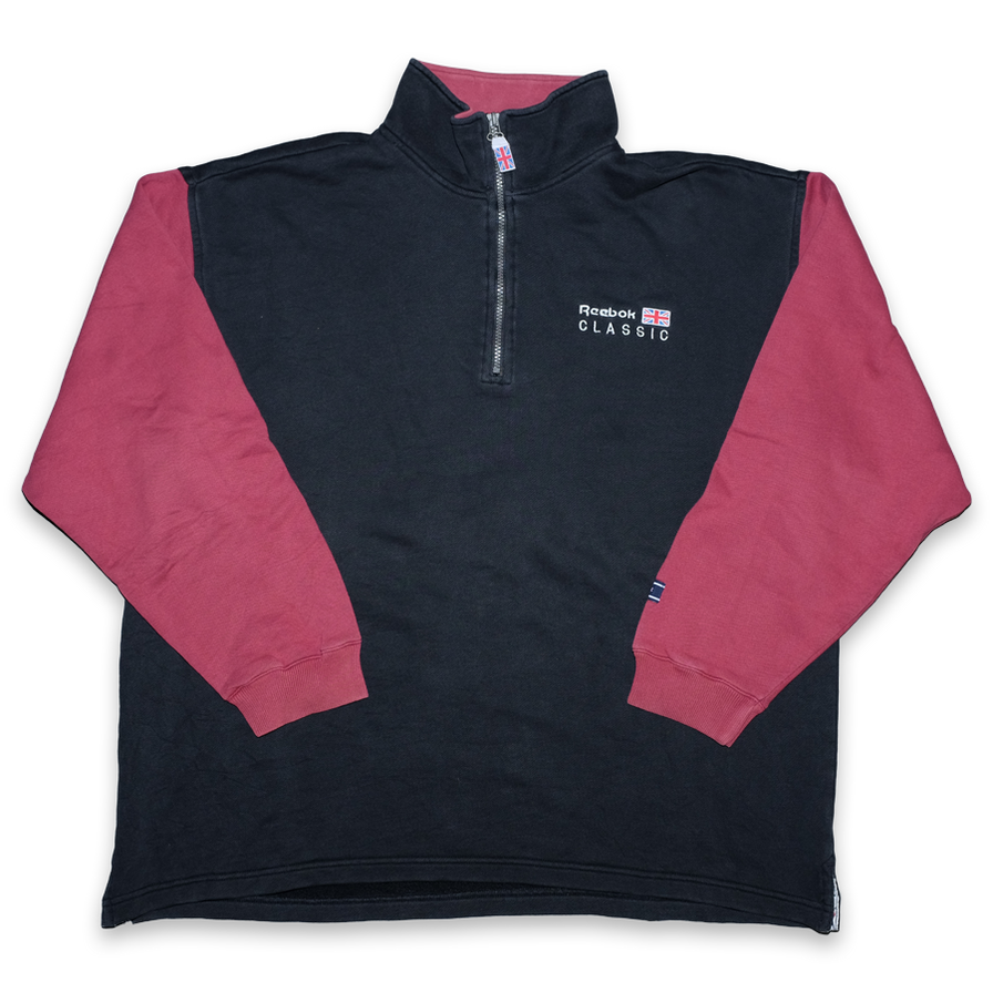 Vintage Reebok Q-Zip Sweater XLarge - Double Double Vintage