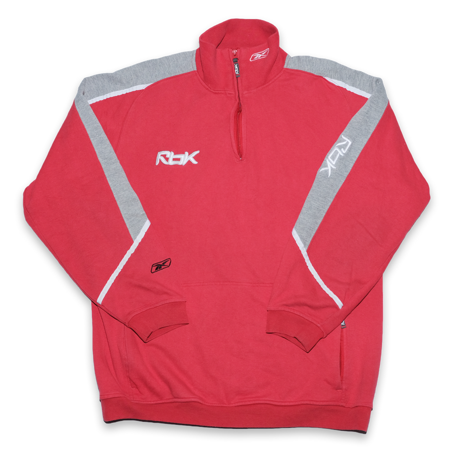 Vintage Reebok Q-Zip Sweater Large