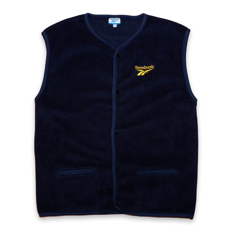 Vintage Reebok Fleece Vest Medium - Double Double Vintage