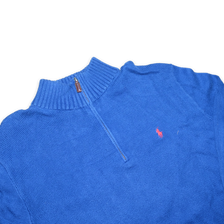 Vintage Polo Ralph Lauren Knit Q-Zip Sweater XLarge - Double Double Vintage