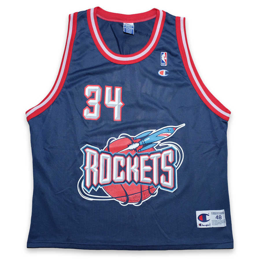 Vintage Hakeem Olajuwon Rockets Jersey XLarge - Double Double Vintage