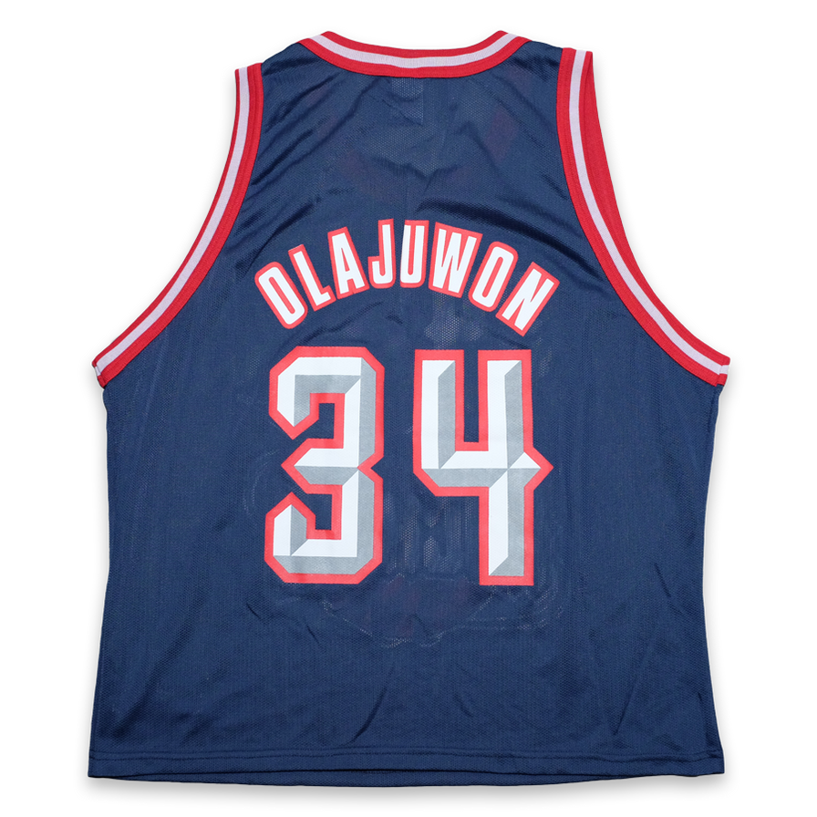 Vintage Hakeem Olajuwon Rockets Jersey XLarge - Double Double Vintage