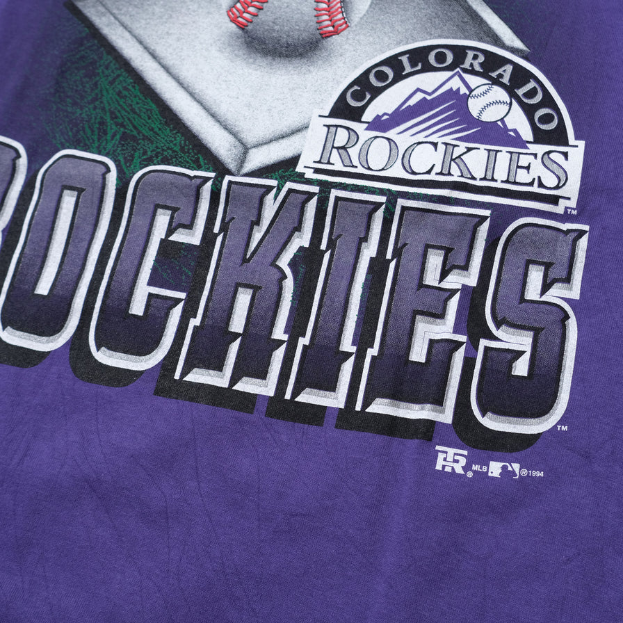 Vintage MLB Colorado Rockies Tee Shirt 1994 Size Medium Made in USA