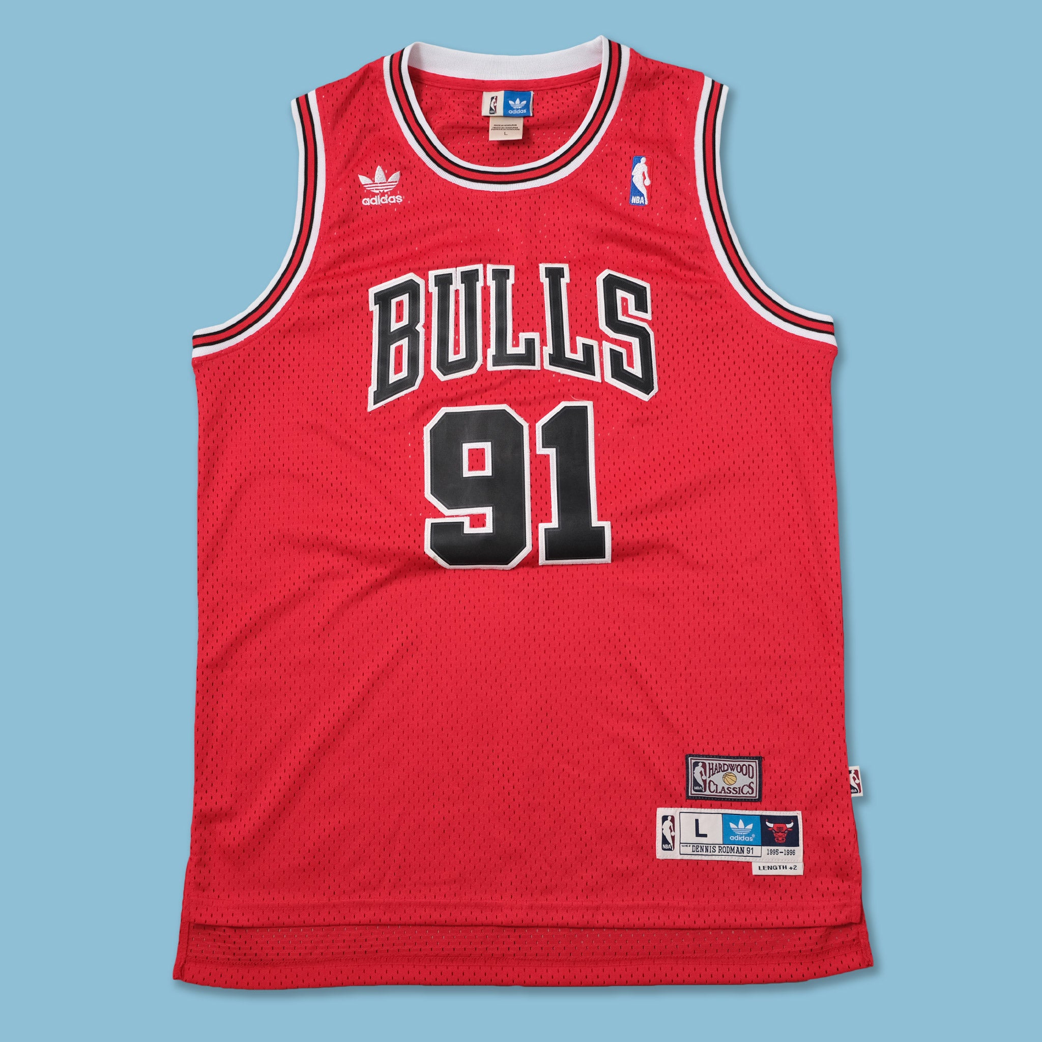 adidas Chicago Bulls Rodman Jersey Large | Double Double Vintage
