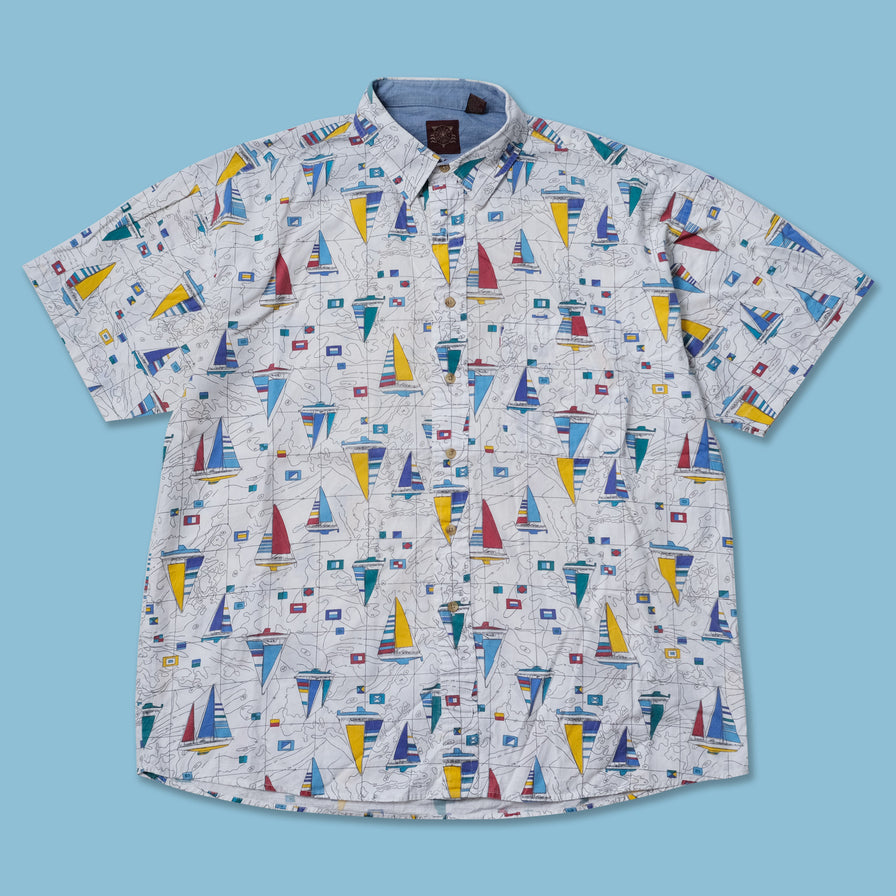 Vintage Pattern Sailing Shirt XLarge