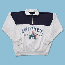 Vintage San Francisco Q-Zip Sweater Small