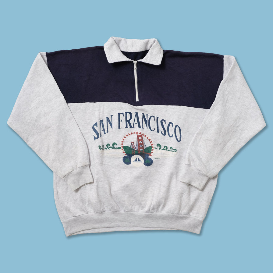 Vintage San Francisco Q-Zip Sweater Small