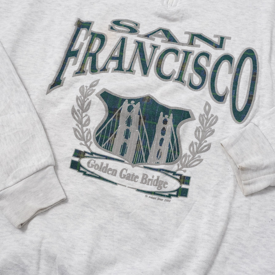 Vintage San Francisco Q-Zip Sweater Large