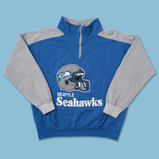 Vintage Seattle Seahawks Q-Zip Sweater Medium
