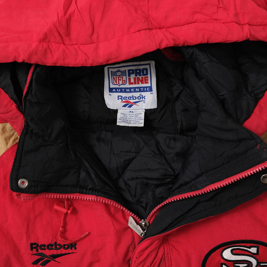 Vintage Reebok San Francisco 49ers Padded Jacket XLarge