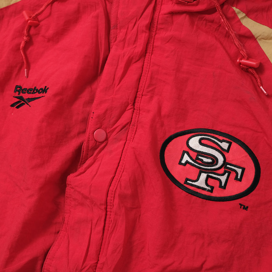 Vintage Reebok San Francisco 49ers Padded Jacket XLarge Double Double Vintage