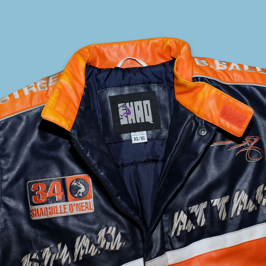 Vintage Shaq Attaq Leather Jacket Medium