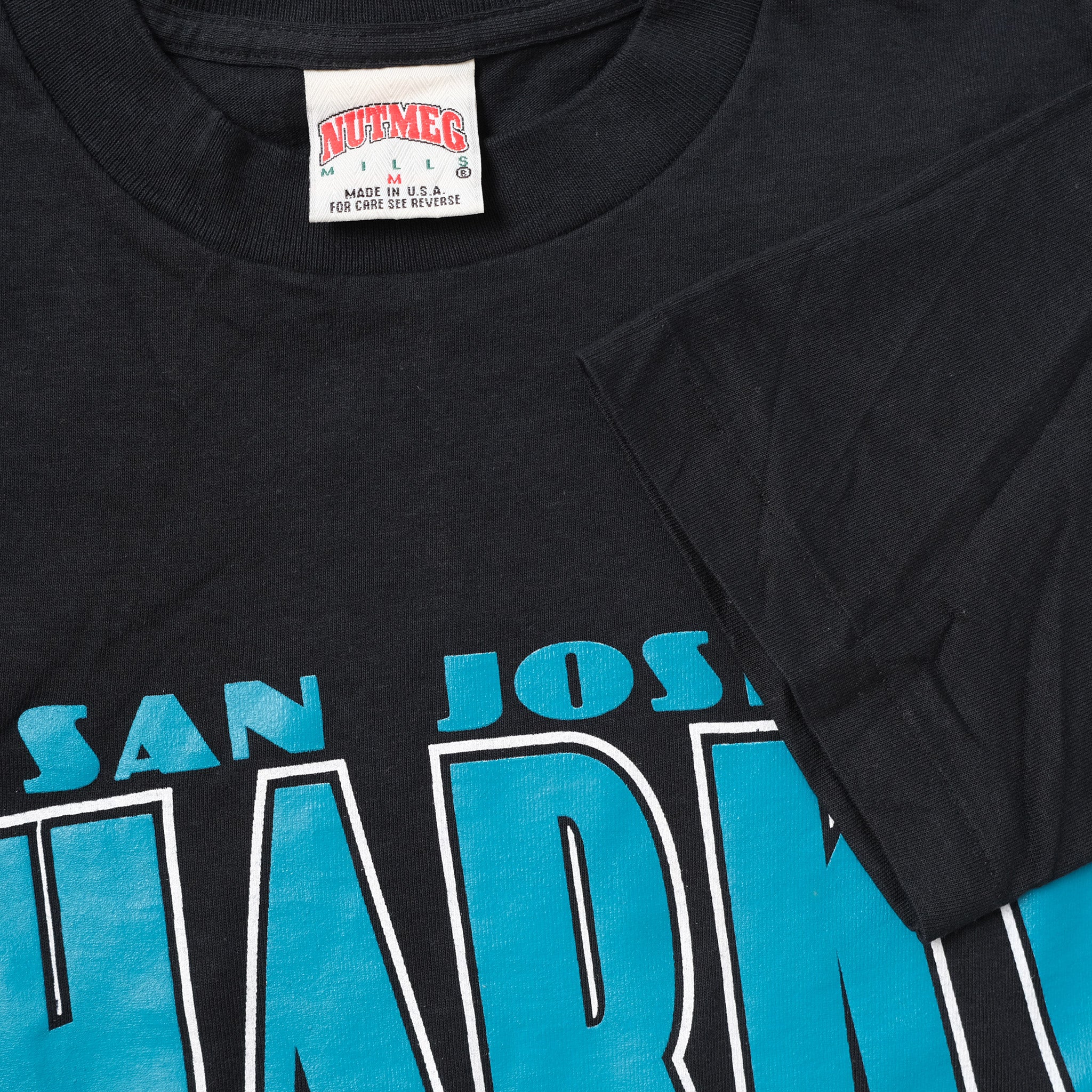 Vintage NHL (Salem) - Black San Jose Sharks T-Shirt 1991 Medium