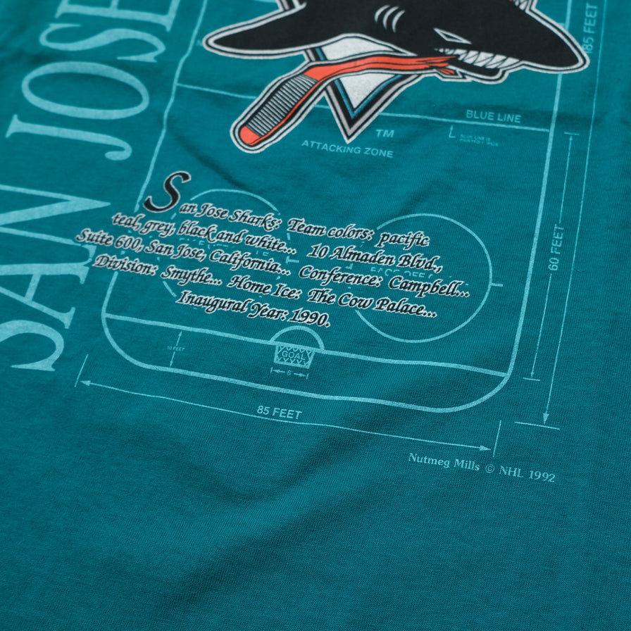 Vintage Deadstock 1992 San Jose Sharks T-Shirt Large