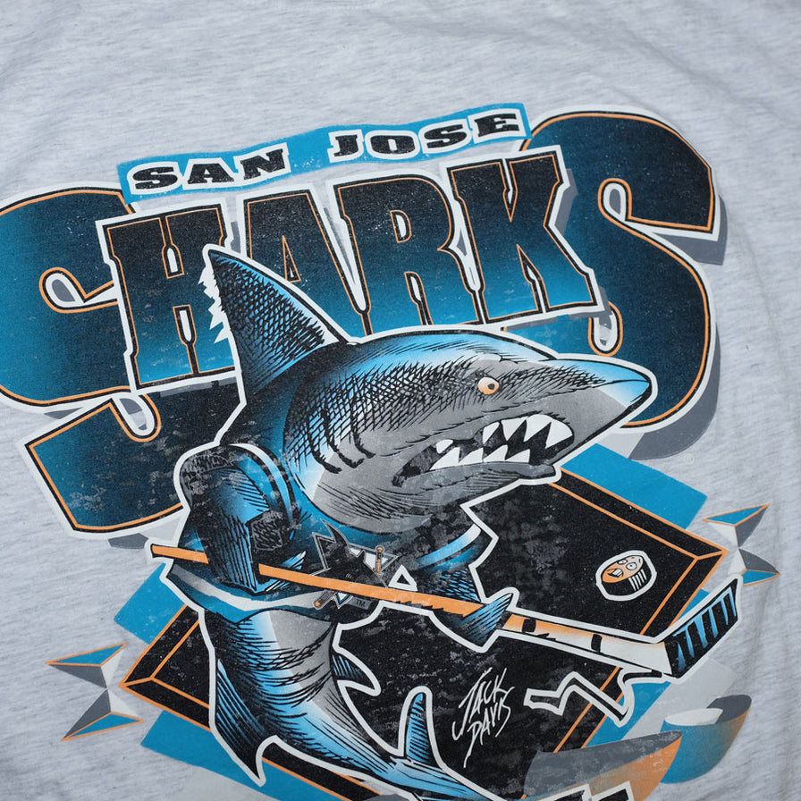 Vintage 1994 San Jose Sharks T Shirt XLarge Double Double Vintage