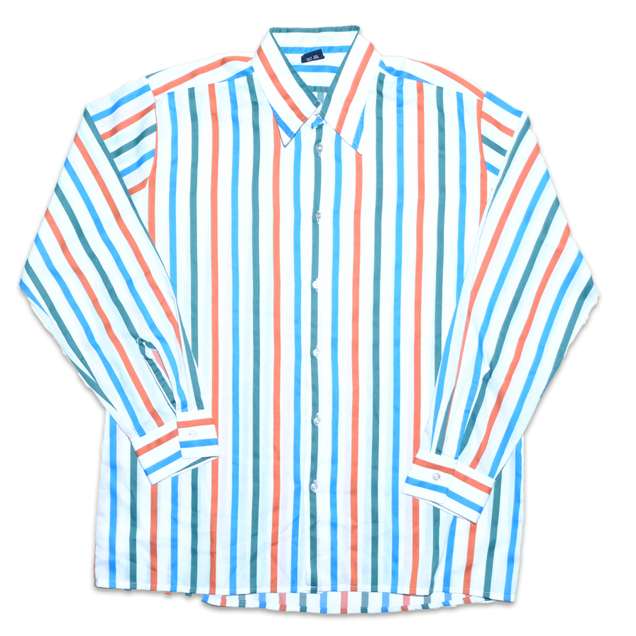 Vintage Vertical Stripes Shirt XLarge - Double Double Vintage