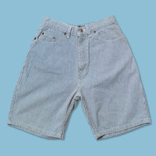 Vintage Striped Denim Shorts Small