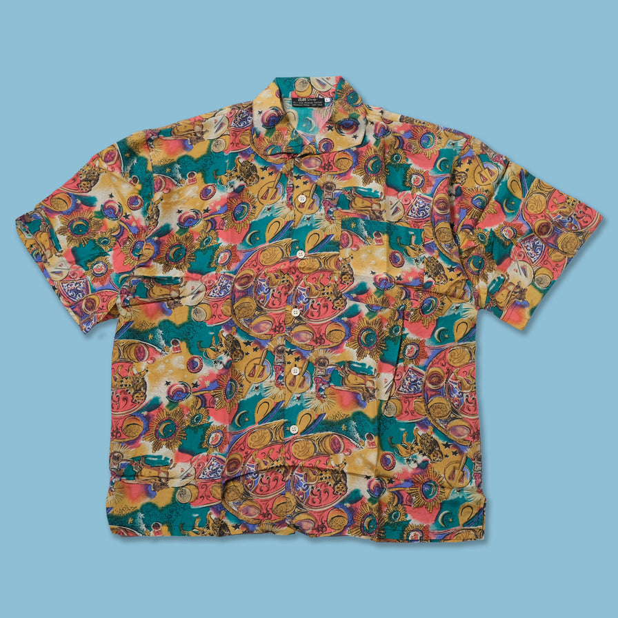 Vintage Deadstock Pattern Silk Shirt Large / XLarge