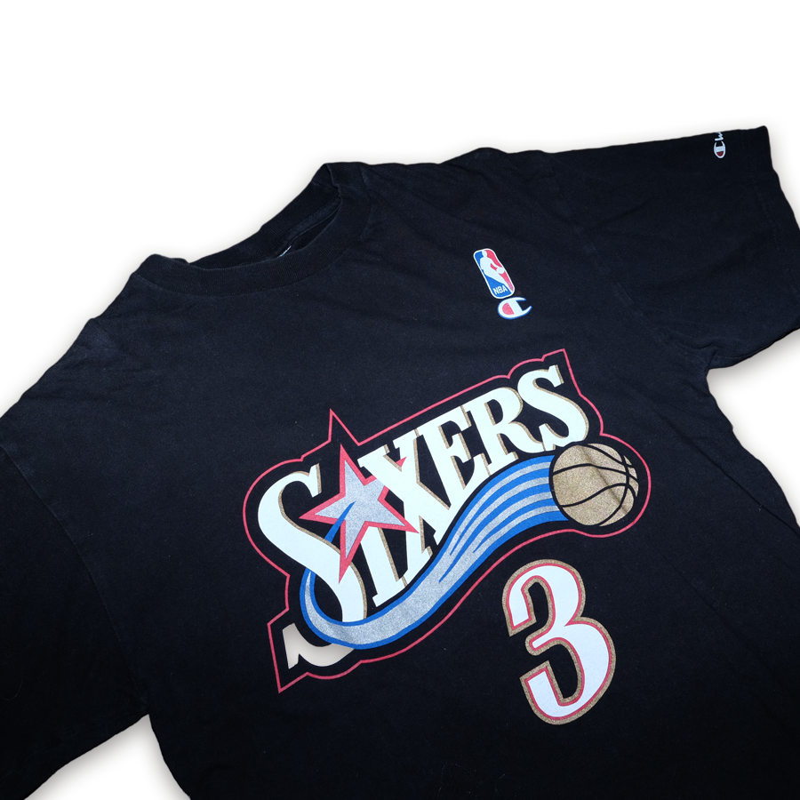 Allen iverson t shirt sixers sales